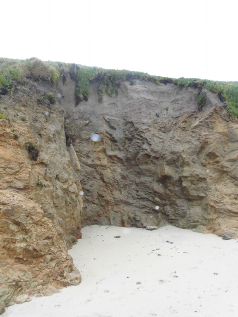 Acondicionamiento de taludes de la playa de O Vilar (T.M.  de Ferrol). Antes de las obras