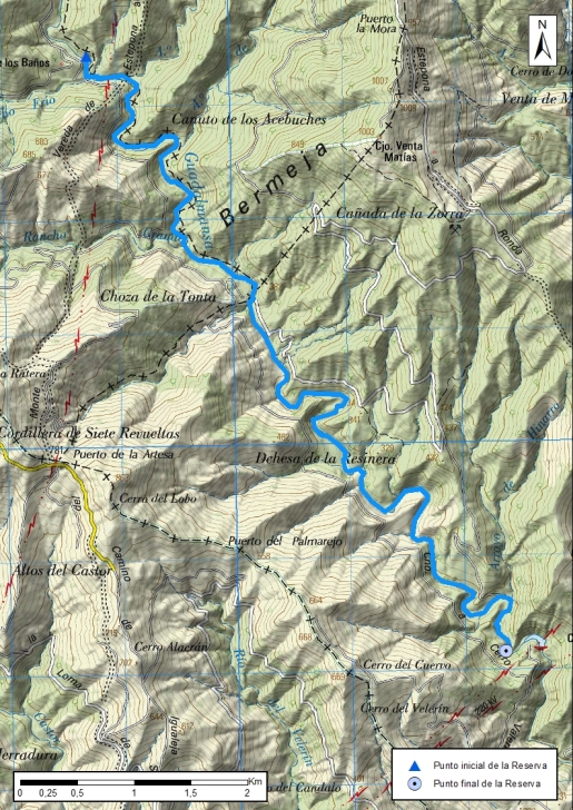 Mapa detalle Alto Guadalmansa