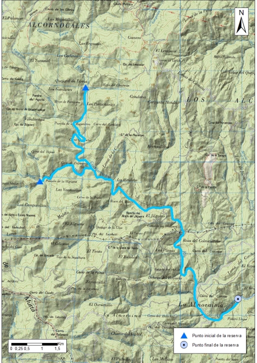 Mapa detalle Alto Guadarranque