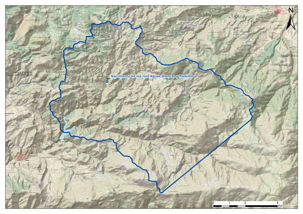 Nacimiento de los ríos Aguas Blancas y Padules