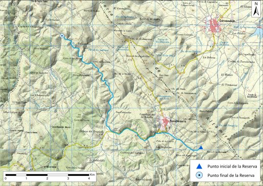 Mapa detalle río Gualija