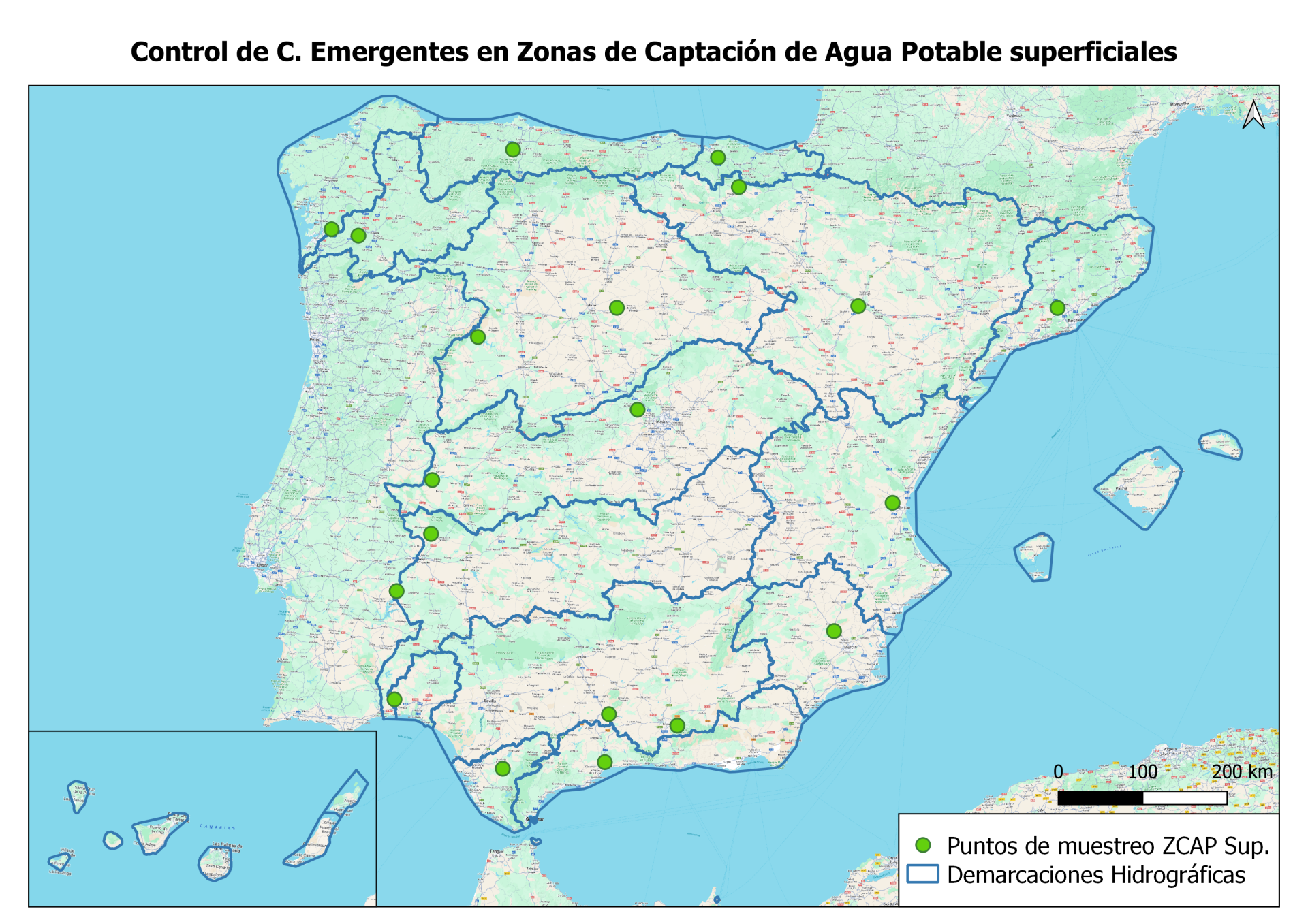 Mapa de puntos de muestreo en ZCAP (Haga clic en la imagen para ampliar)