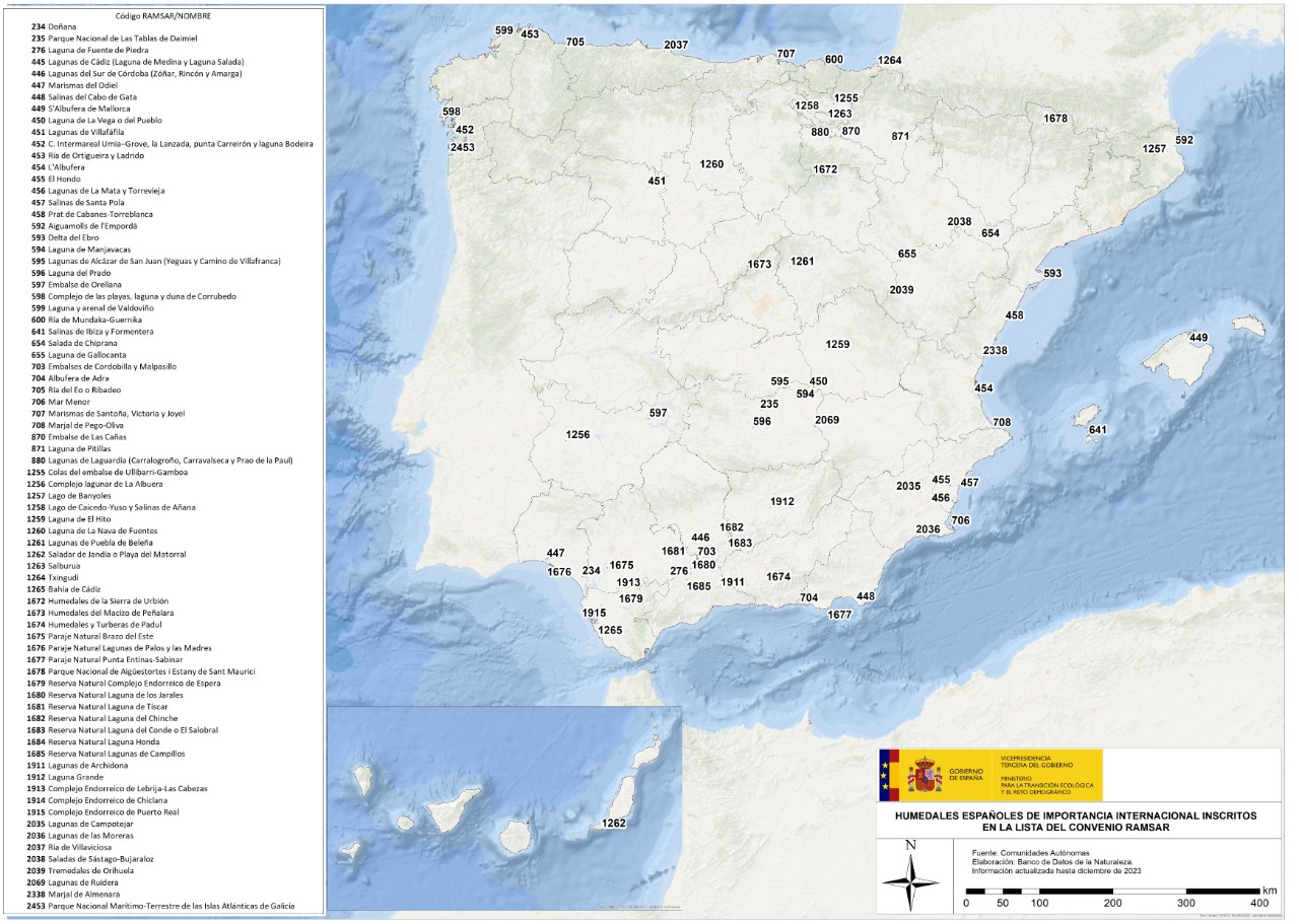Mapa RAMSAR 2023