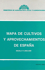 Portada del libro "Mapa de cultivos y aprovechamientos de España: escala 1:1,000.000"