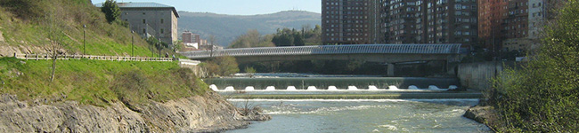 Río Nervión a su paso por Bilbao