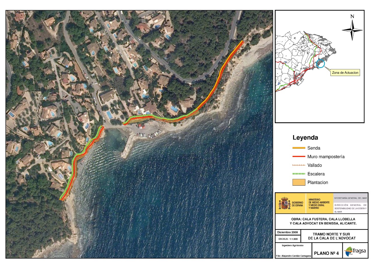 plano de la cala de l’Advocat