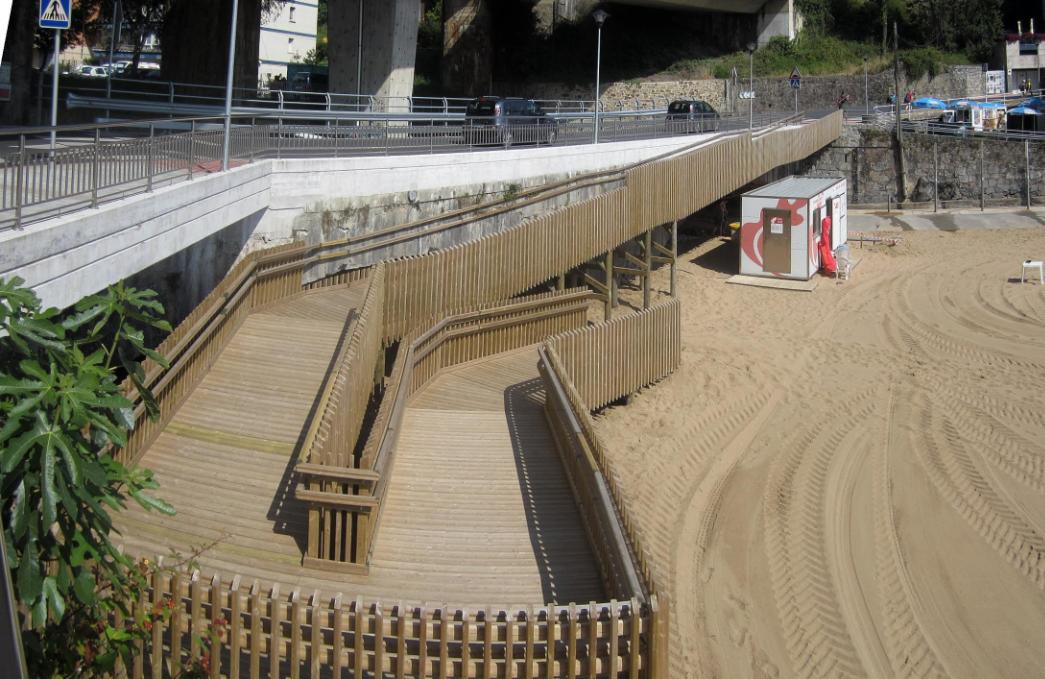 Playa de Laidatxu. Reparación pasarela de acceso a la playa