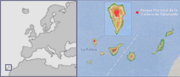 Localización del Parque Nacional de la Caldera de Taburiente