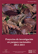 Portada del libro Proyectos de investigación en parques nacionales: 2012-2015
