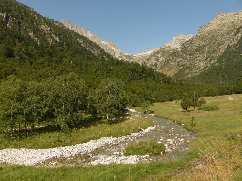 Barras laterales en la reserva natural fluvial Río Noguera - Ribagorzana