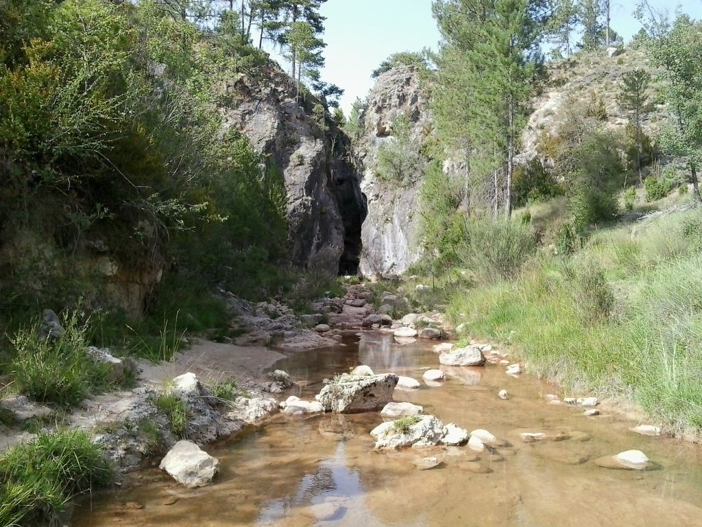 Un imponente cañón obliga al río a estrecharse en la reserva natural fluvial Río Escabas