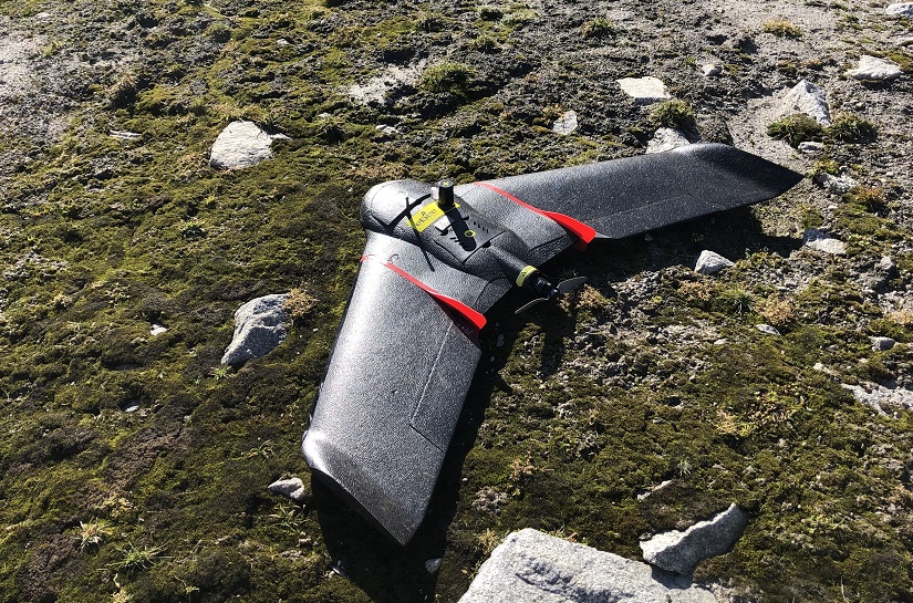 Dron ebee utilizado para la medición del Glaciar de la Maladeta 2019