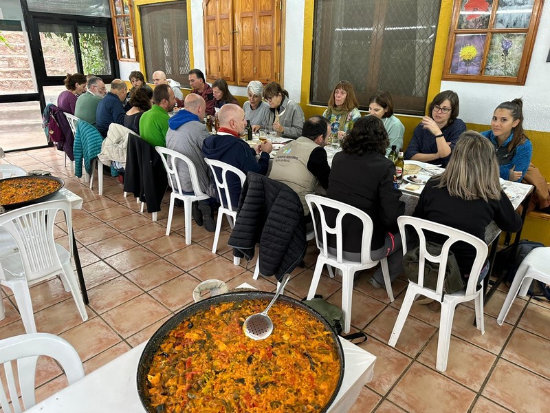 Comida en el restaurante del Espacio Natural