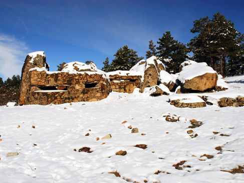 Fortín con nieve