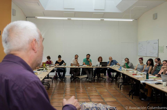 Paco Heras presentando el taller de evaluación 10 años de Hogares Verdes