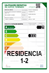 Etiqueta de certificación energetica CENEAM residencia 1-2