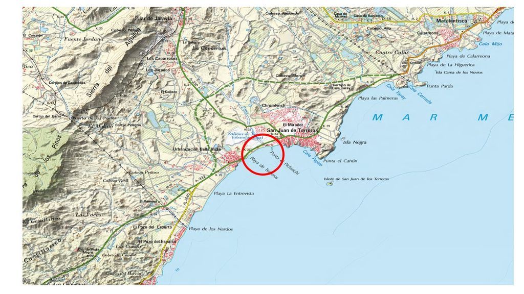 Plano de situación Mar Serena-San Juan de los Terreros