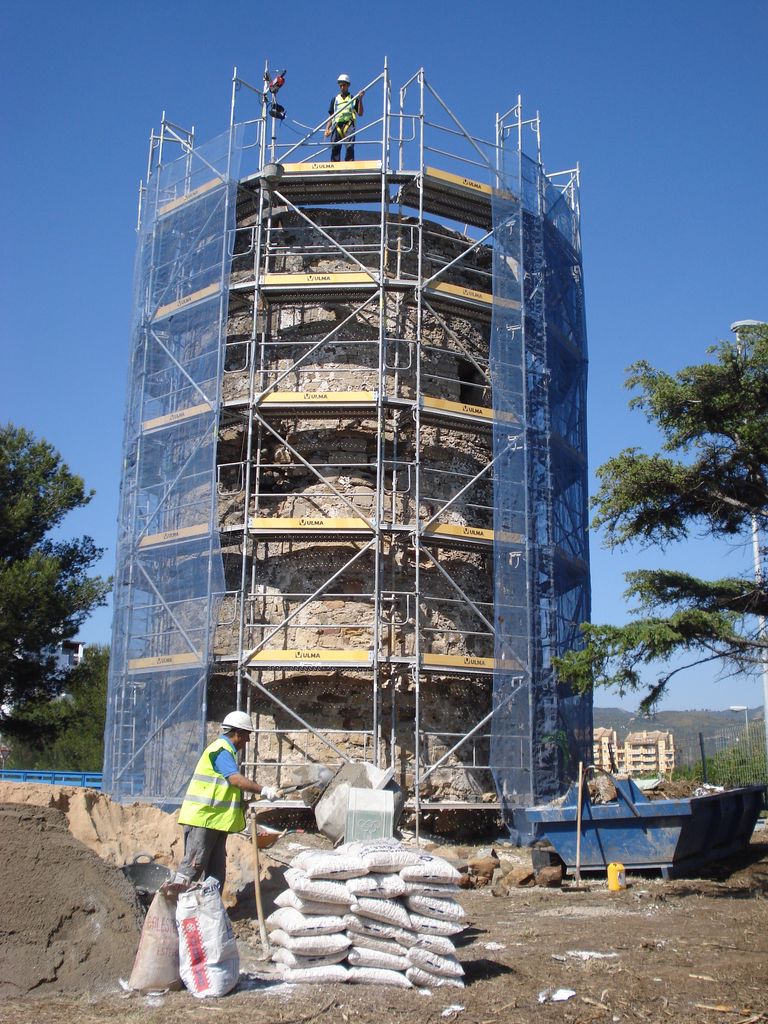 Torre de Río Real (Marbella) (Durante las obras)