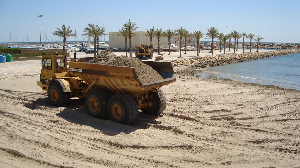 Extracciones de arena para trasvase (TM Vandellòs i l'Hospitalet de l'Infant. Durante las obras) 