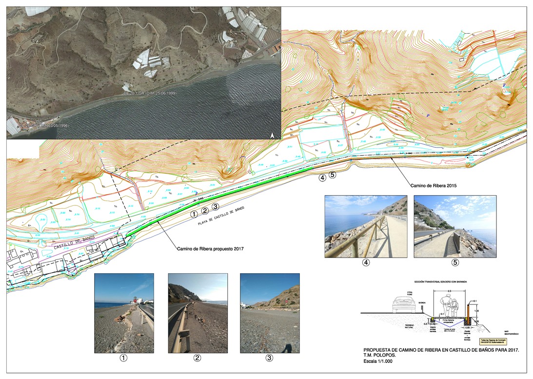Plano de la actuación 3 - Camino de Ribera entre Castillo de Baños y La Mamola.