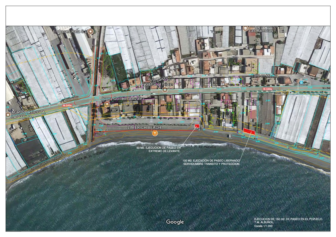 Plano de la actuación 4.- Remate de paseo marítimo en El Pozuelo