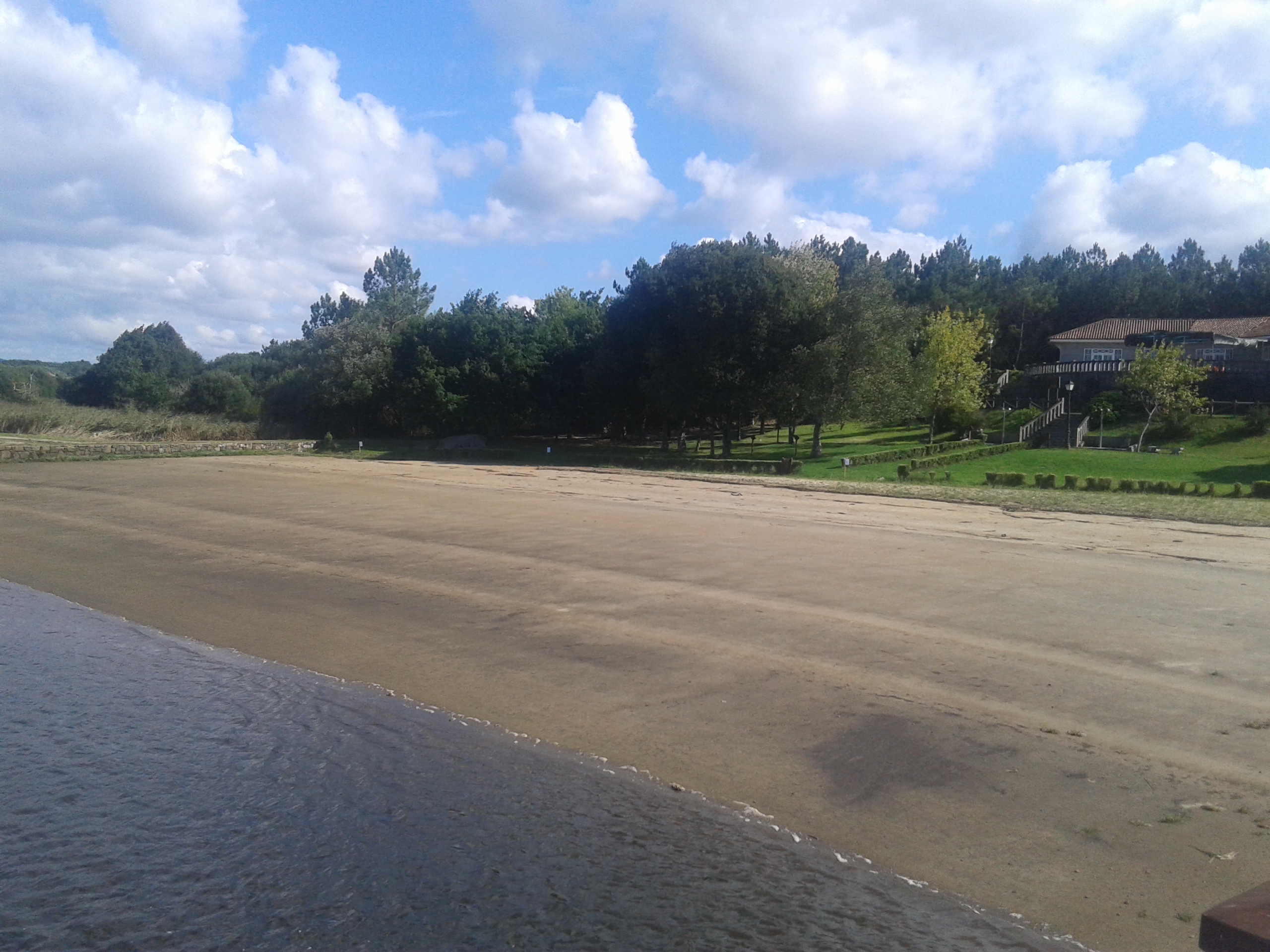 Aporte de arena a la playa fluvial de Vilarello (T.M. de Valga). Antes de las obras