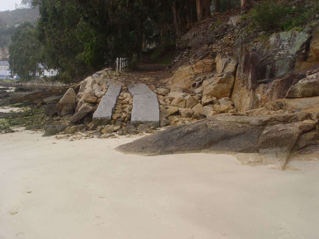 Playa de Borna (T.M. de Moaña). Antes de las obras