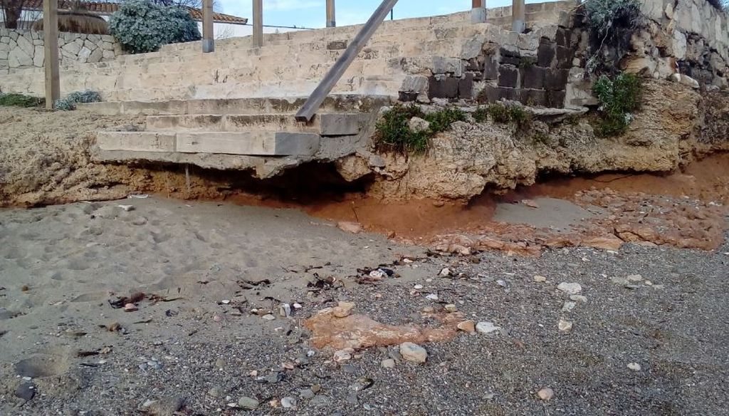 Daños por temporales de 2017 - Accesos a playas en las Islas Baleares