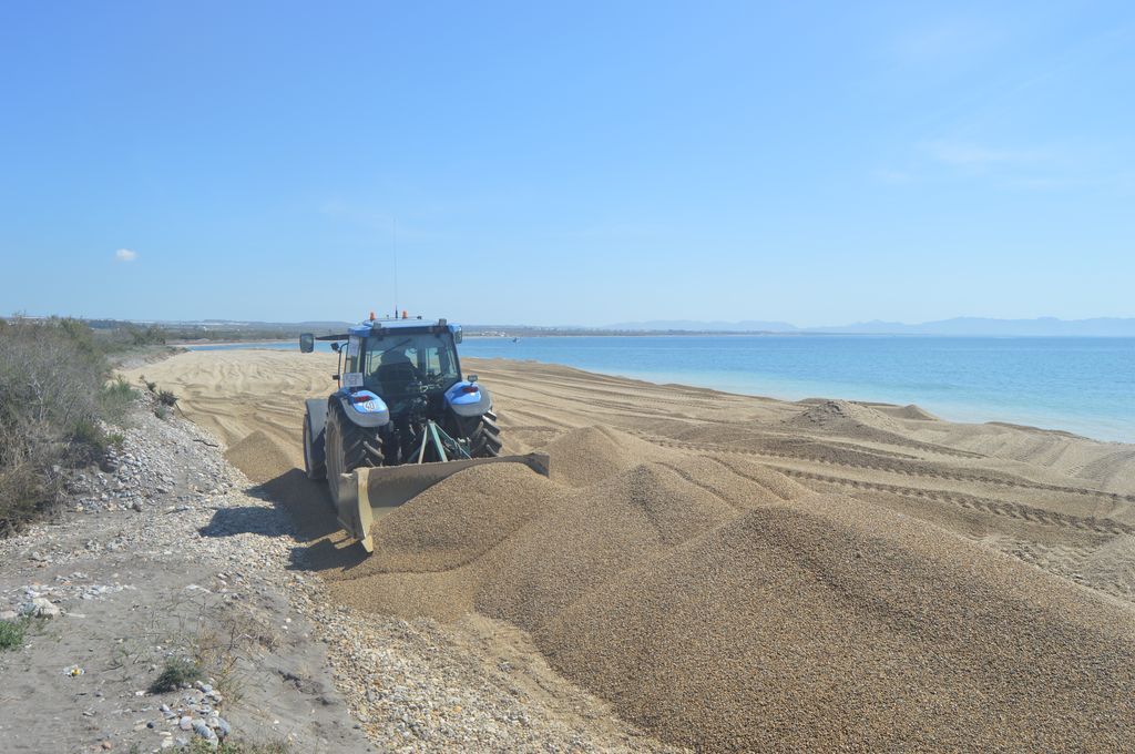 Playa de El Perdigal (Durante las obras)