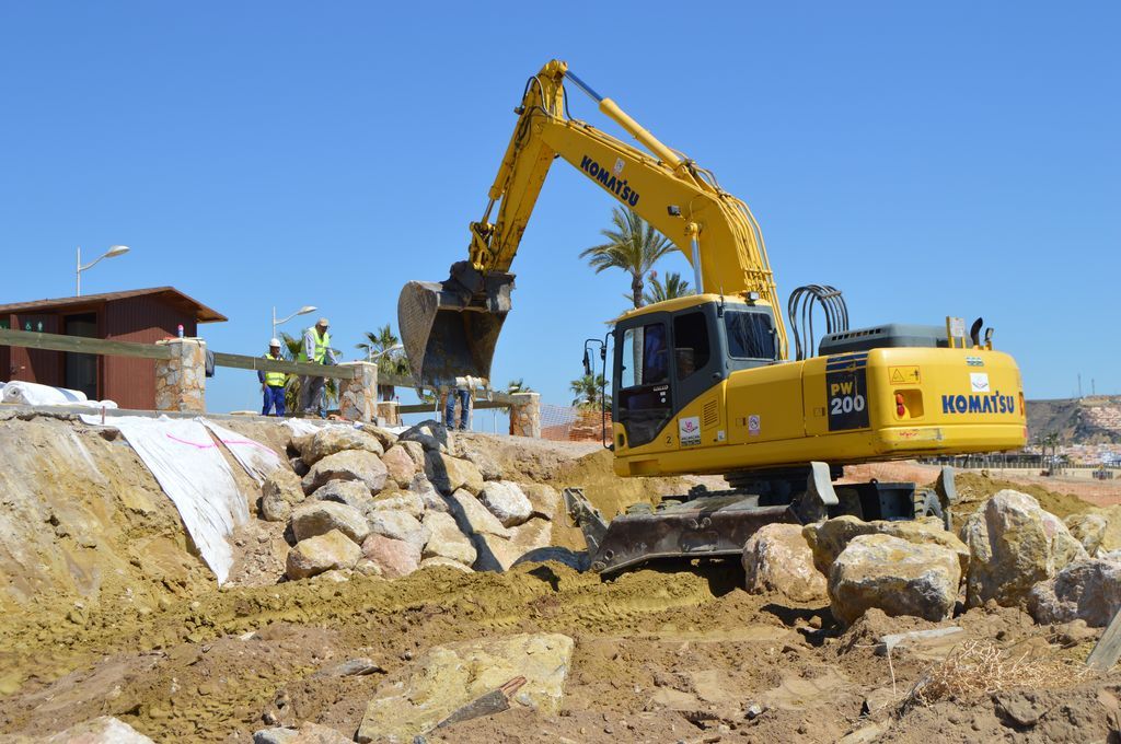 Playa de Mar Serena-San Juan de los Terreros (Durante las obras)