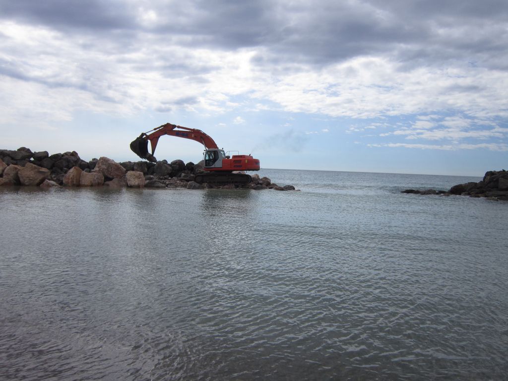Mantenimiento y conservación de la costa de Castellón (Burriana) - Durante de las obras