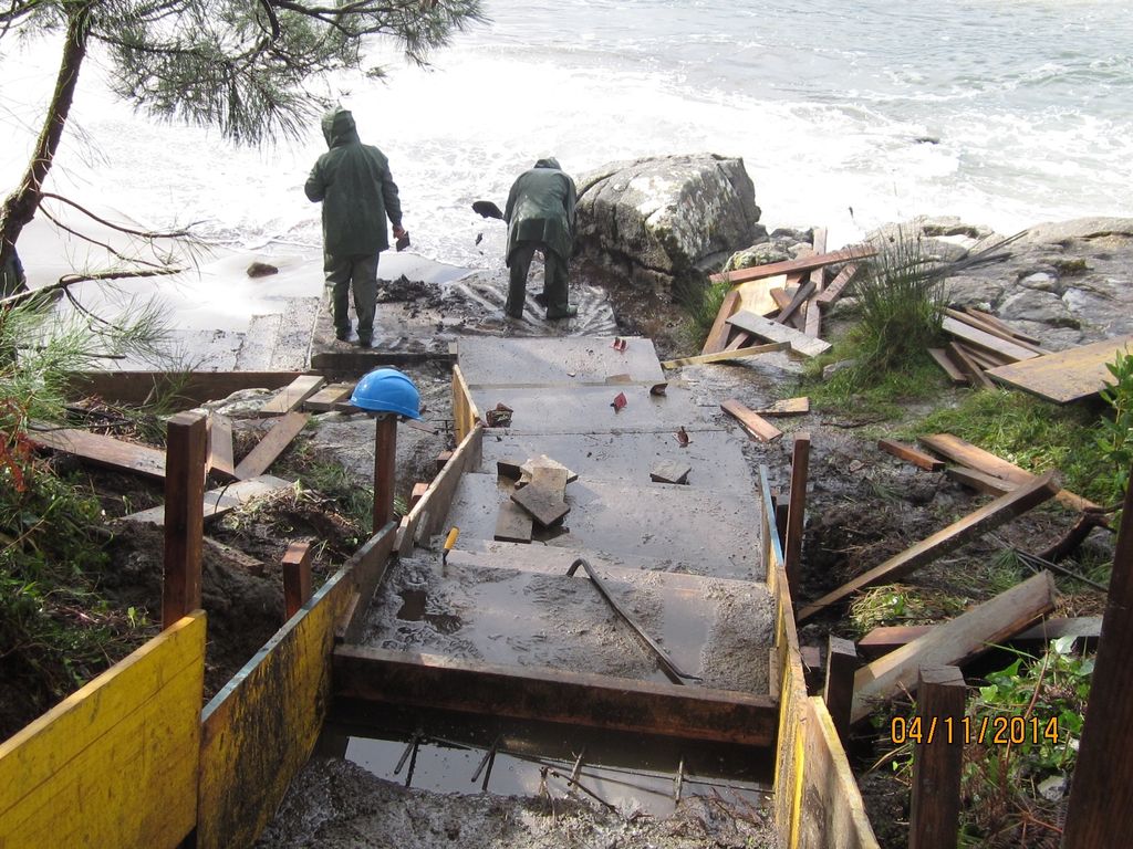 Playa de Areacova (T.M. de Cangas do Morrazo). Durante las obras