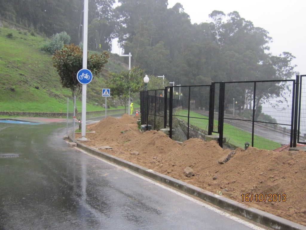 Paseo de Portocelo, Fase 2 (T.M. de Marín). Durante las obras