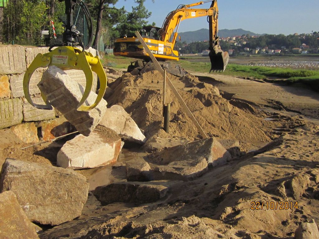 Camping de Baiona (T.M. de Baiona). Durante las obras