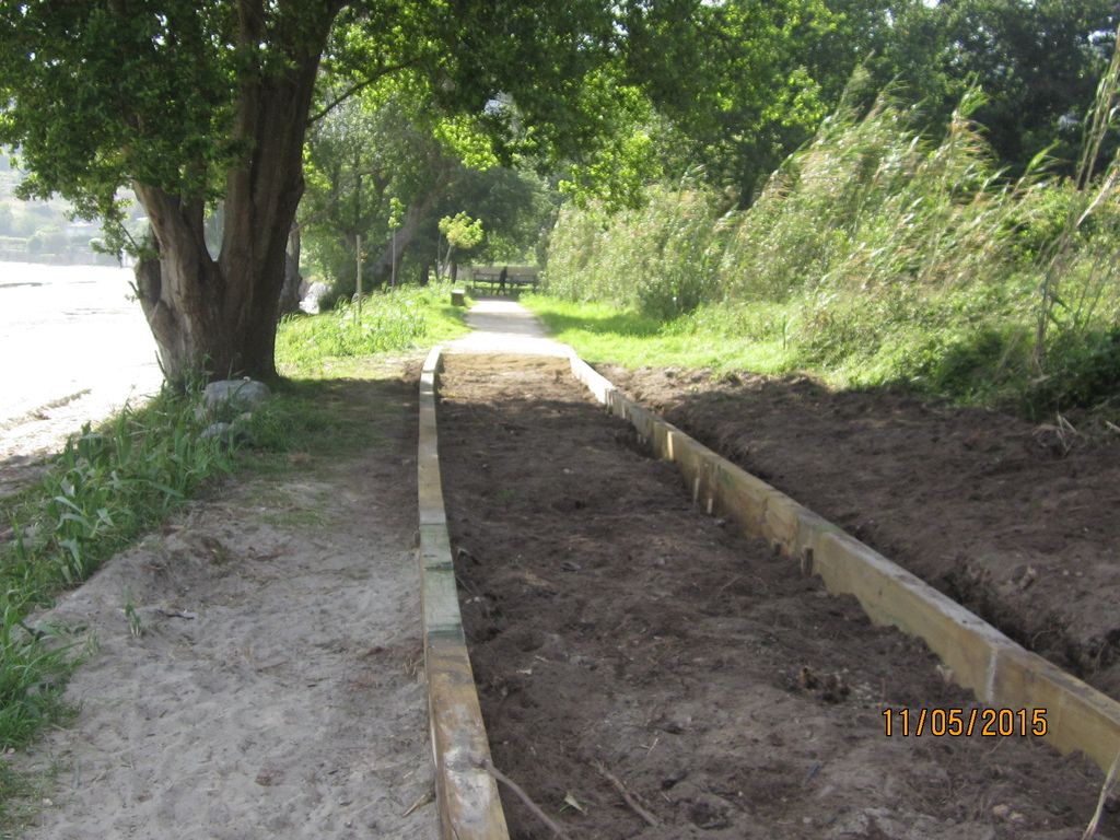 Senda en O Laño (T.M. de Poio). Durante las obras