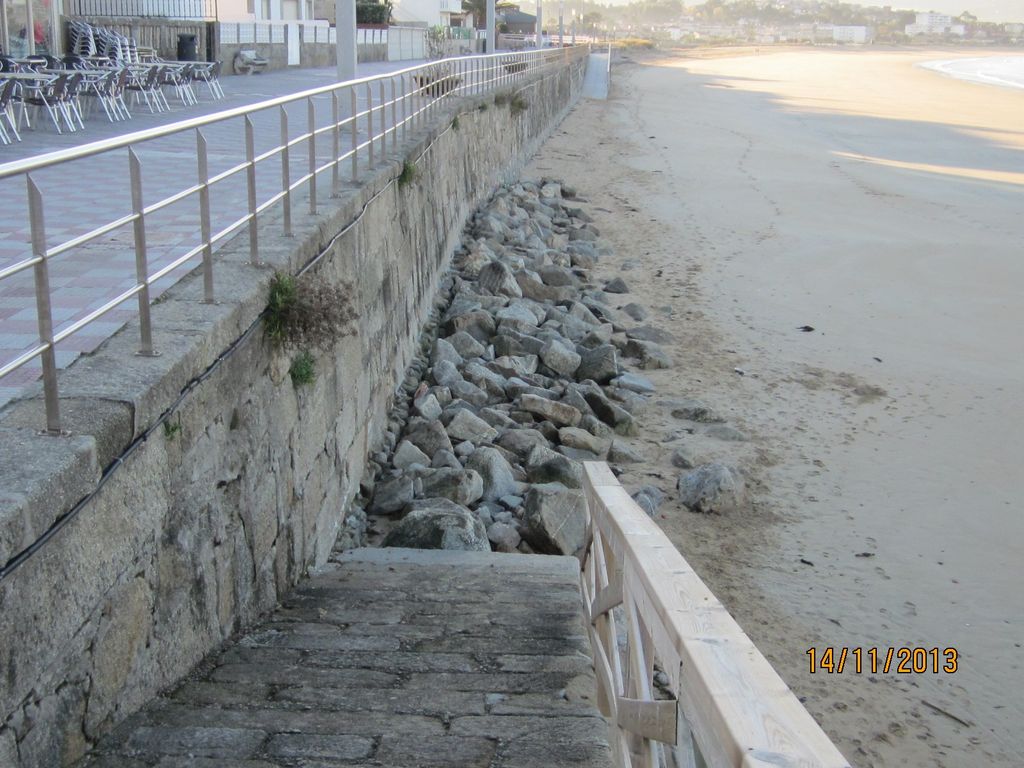 Paseo de Panxón (T.M. de Nigrán). Durante las obras
