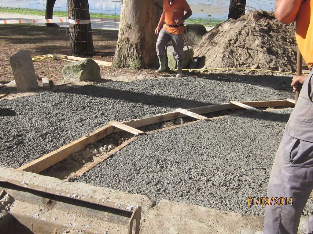 Playa de Cabeceira (T.M. de Poio). Durante las obras