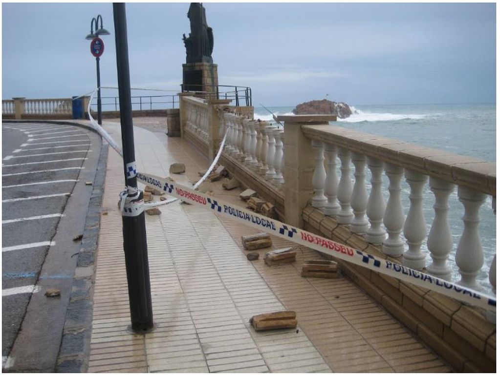 Daños por temporales de 2017 - Paseo marítimo en Tossa, Girona