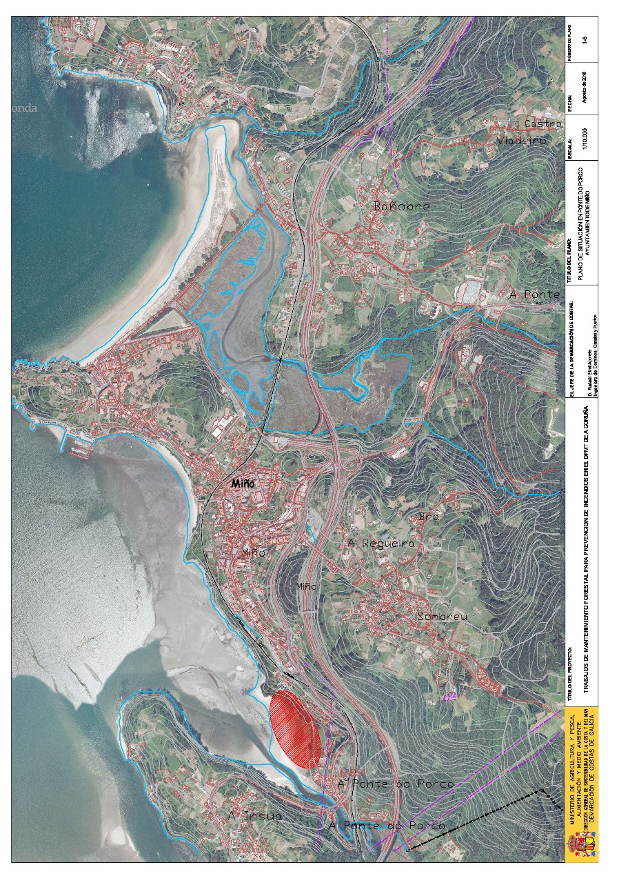 Planos de localización de las actuaciones. Miño