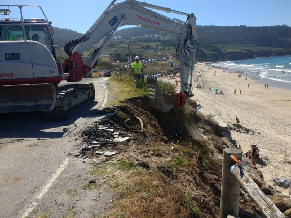 Mantenimiento y conservación V. Carballo. Playa de Razo - Mejora para la protección del DPMT (Durante las obras)