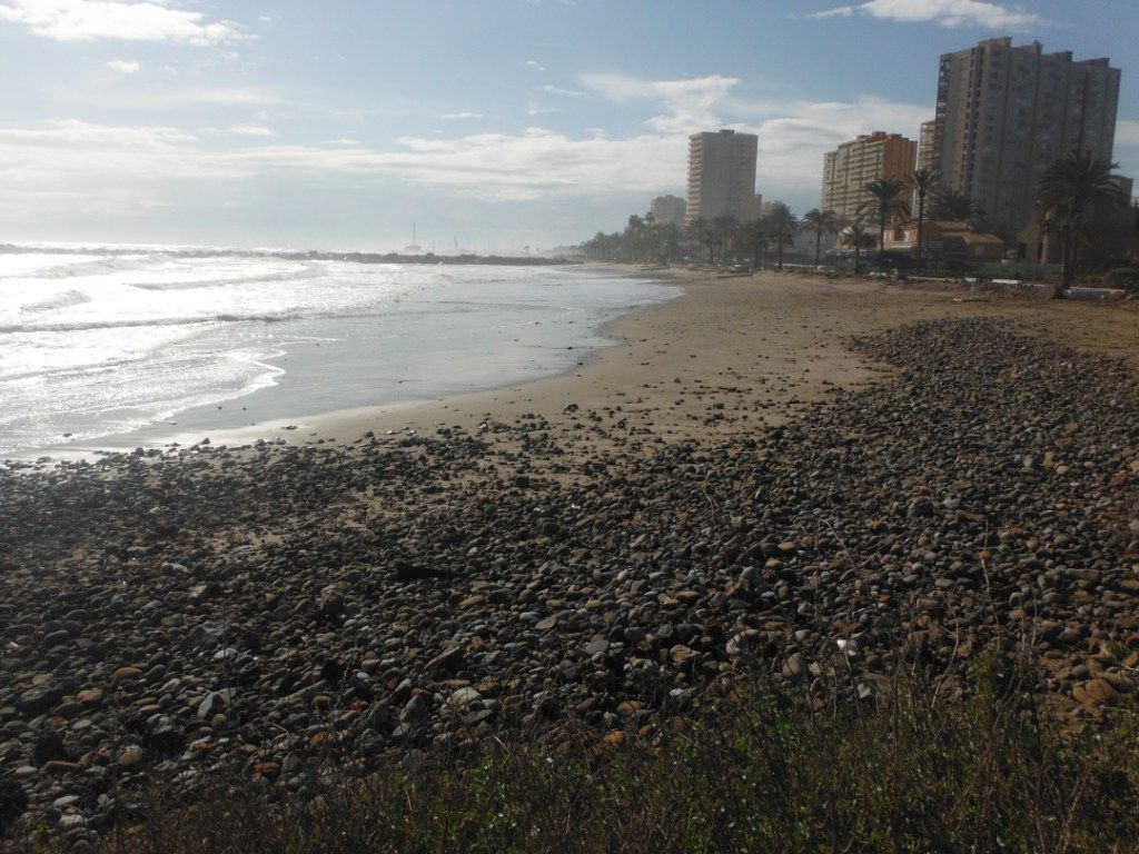 Playa de Els Plans. Antes de las obras 