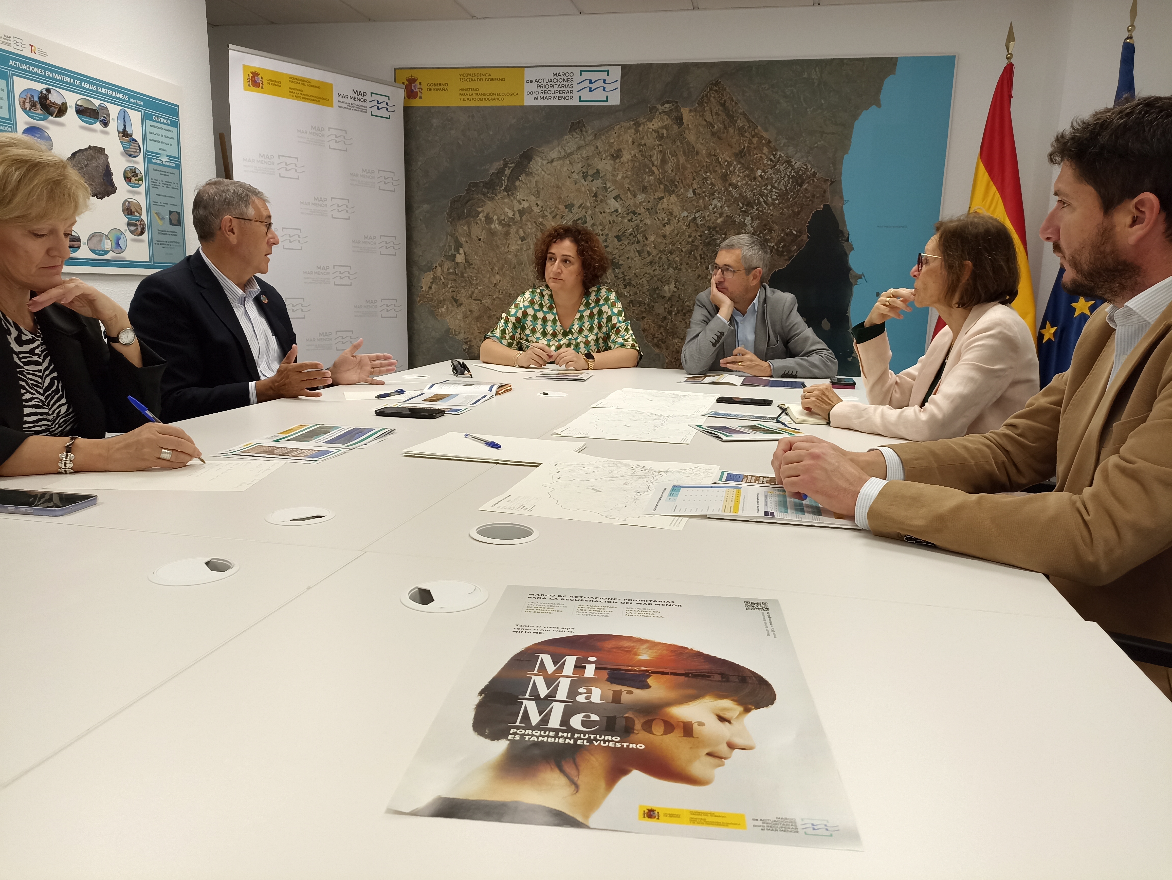 Reunión entre Hugo Morán y los responsables del MITECO en Murcia