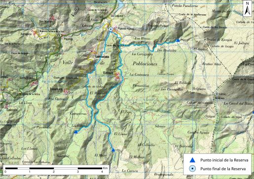 Mapa detalle Nacimiento del río Nansa