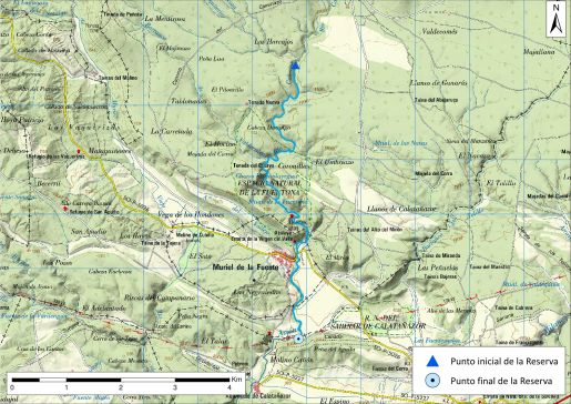 Mapa detalle Hoces de Muriel de la Fuente