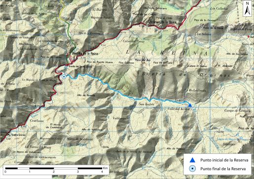 Mapa detalle Río Lechada