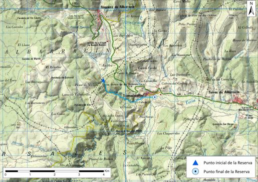 Mapa detalle río Noguera