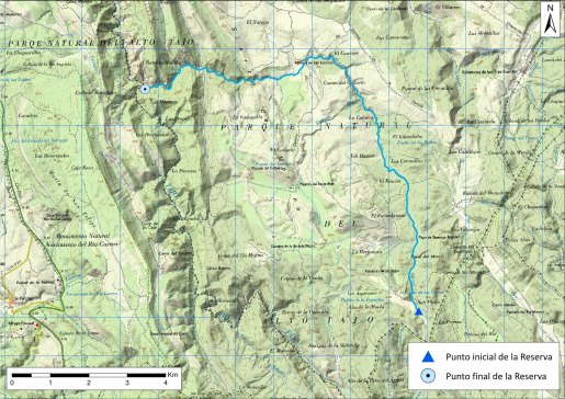 Mapa detalle Arroyo los Huecos