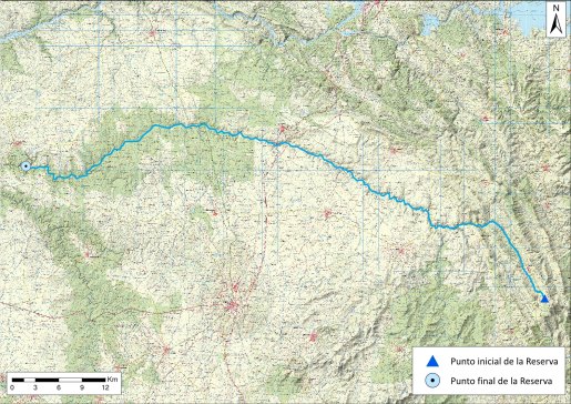 Mapa detalle río Almonte