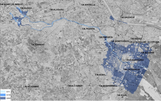 Zonas Inundables. Alternativa 0 del Estudio Coste-Beneficio.