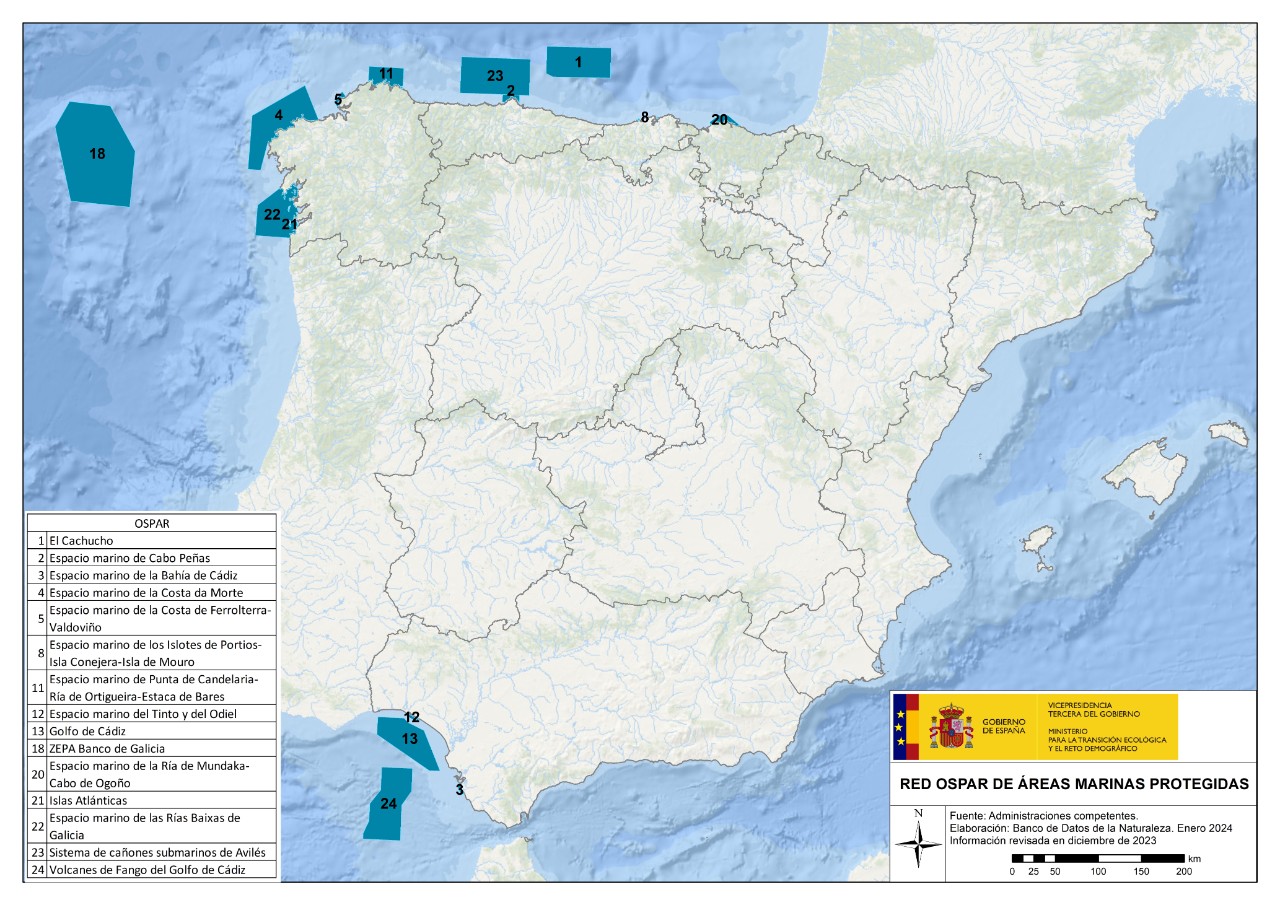 Mapa de espacios OSPAR